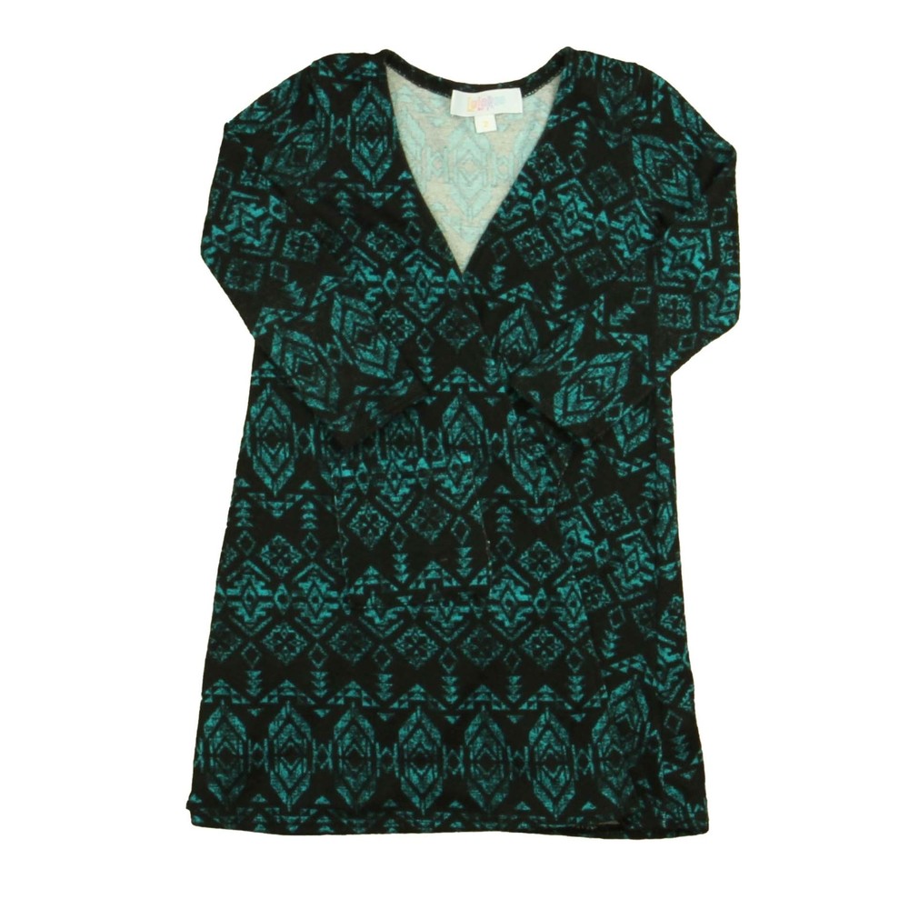 LuLaRoe Girls Black | Turquoise Cardigan size: 2T